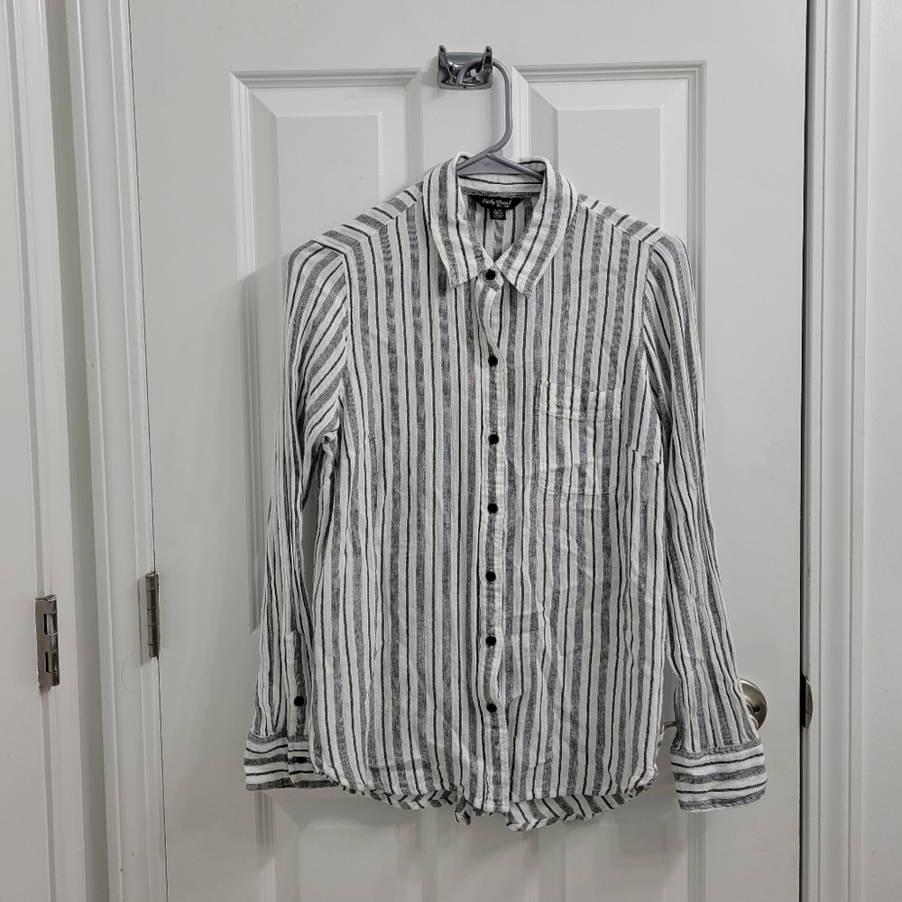 Lucky Brand Striped Button Down Top